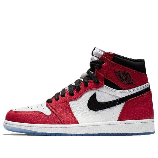 Air Jordan 1 Retro High OG 'Spider-Man Origin Story'  555088-602 Signature Shoe