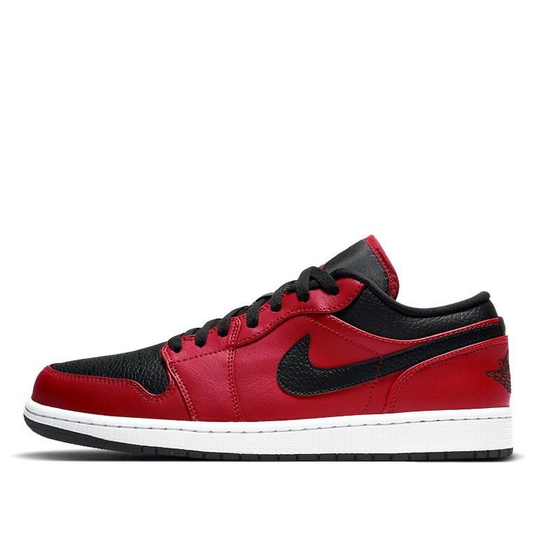 Air Jordan 1 Low 'Reverse Bred Pebbled Swoosh'  553558-605 Cultural Kicks