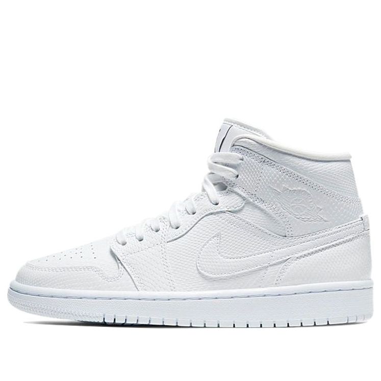 (WMNS) Air Jordan 1 Mid 'White Snakeskin'  BQ6472-110 Antique Icons