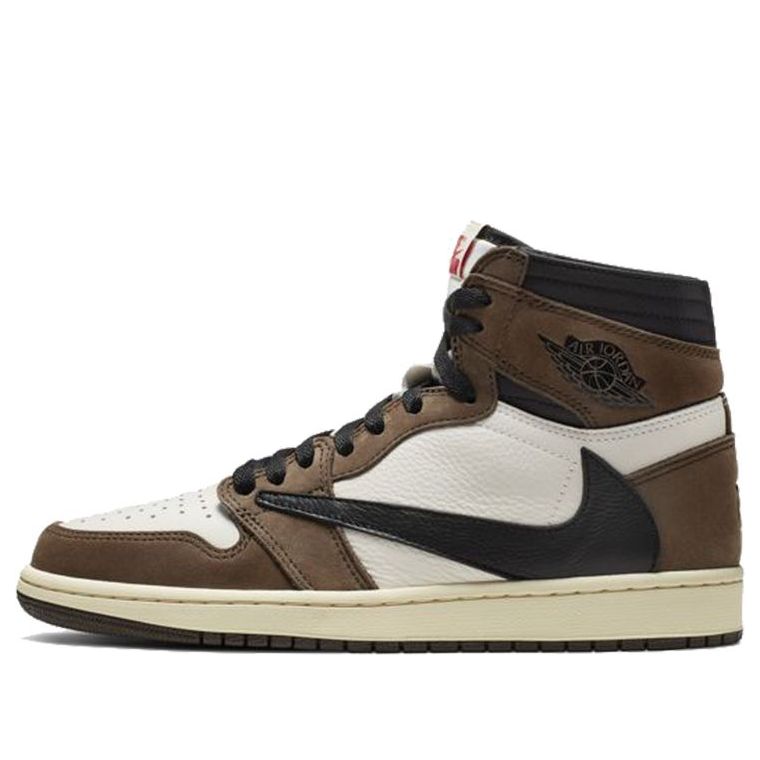 Travis Scott x Air Jordan 1 Retro High OG 'Mocha'  CD4487-100 Classic Sneakers