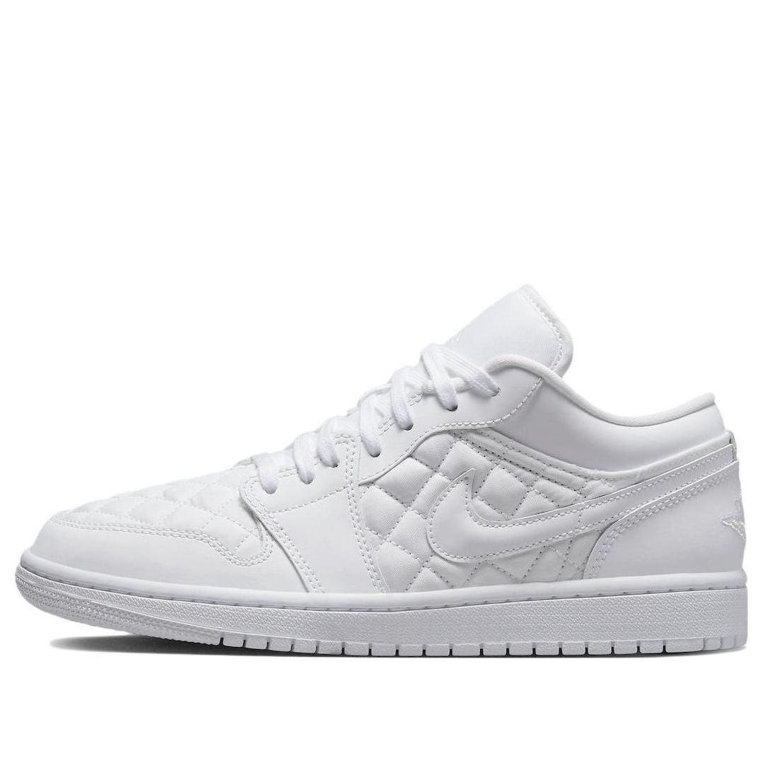 (WMNS) Air Jordan 1 Low 'Triple White Quilted'  DB6480-100 Vintage Sportswear