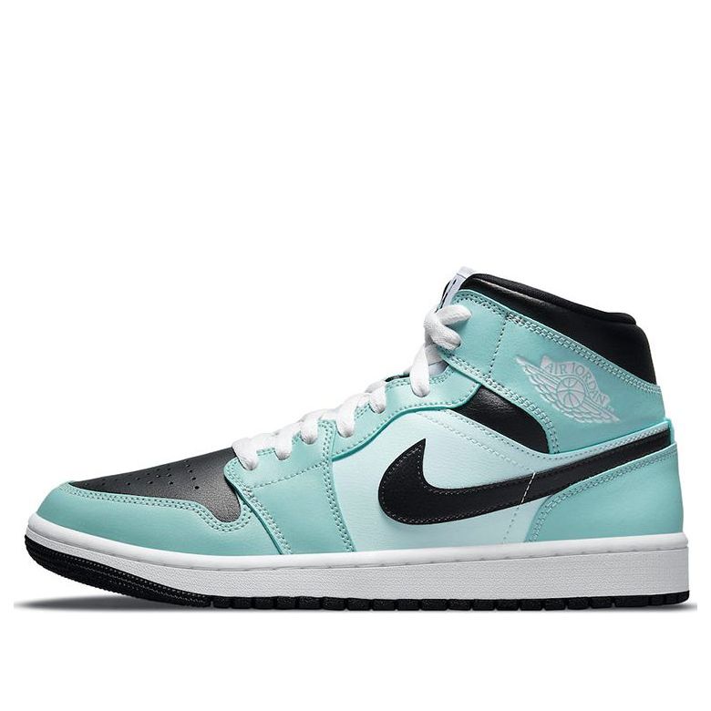 (WMNS) Air Jordan 1 Mid 'Aqua Black'  BQ6472-300 Vintage Sportswear