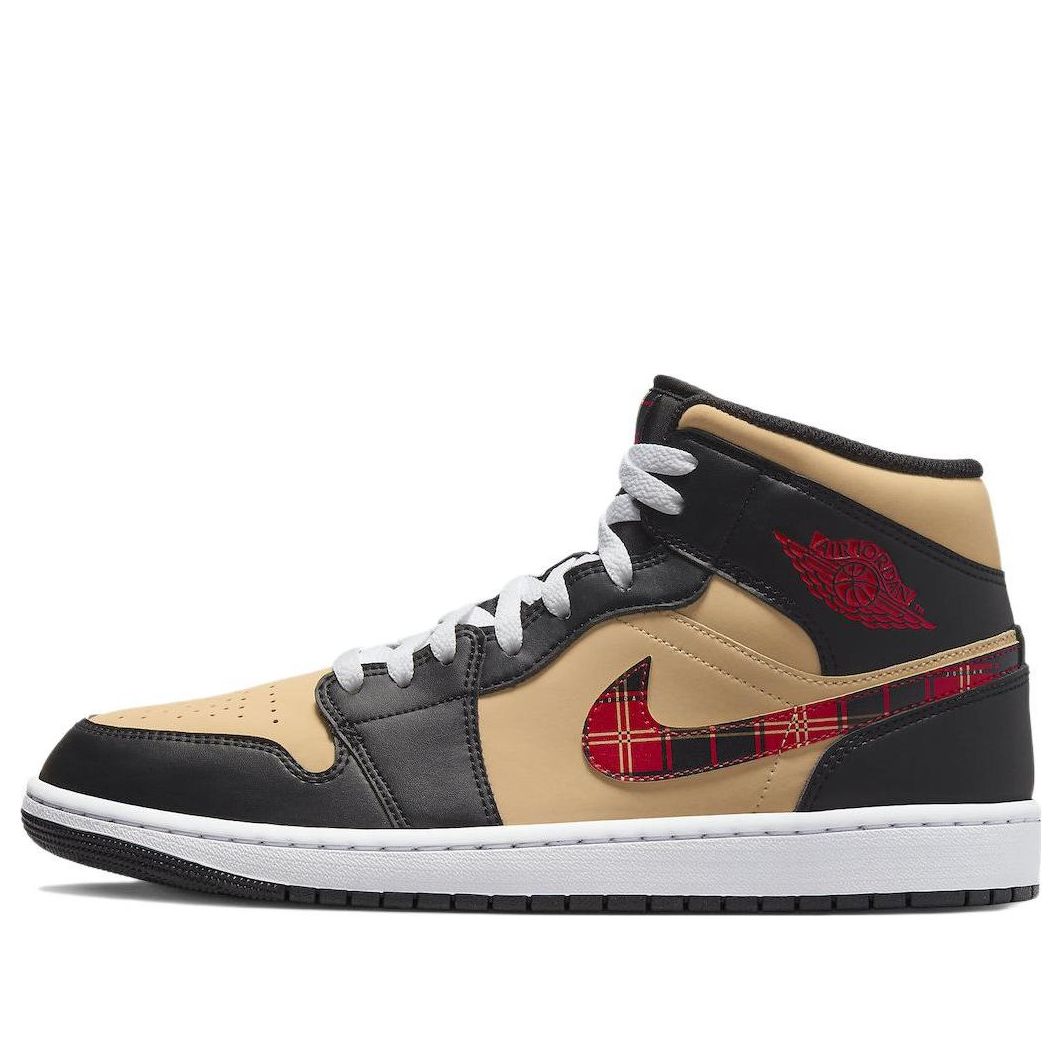 Air Jordan 1 Mid SE 'Tartan Swoosh'  DZ5329-001 Vintage Sportswear